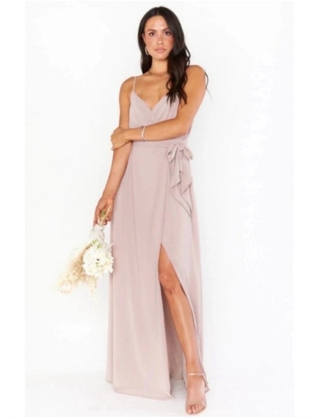 Show Me Your Mumu Liz Maxi Dress - Dusty Blush Crisp